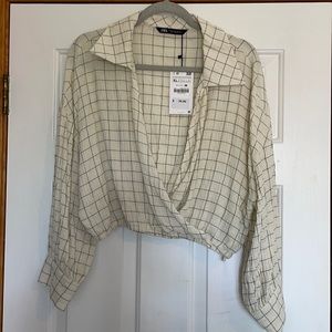 Cropped Collared Zara Blouse